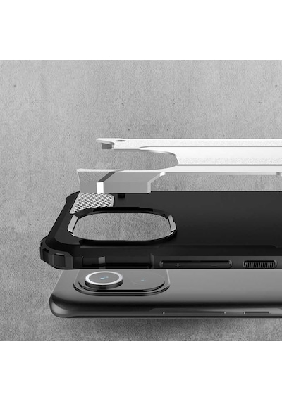 Noktaks - Xiaomi Uyumlu Xiaomi Mi 11 - Kılıf Çift Katman Zırh Tank Crash Military Kapak - Gold