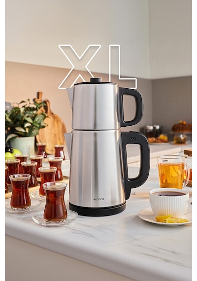 Karaca Teabig Xl 2 İn 1 Çelik Çay Makinesi Ve Su Isıtıcı