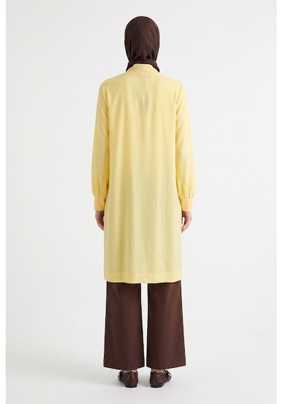 Armine Trend Yarım Fermuarlı Kolları Lastikli Çilek Kumaş Tunik Sarı 26yt462 Armine Trend Yarım Fermuarlı Kolları Lastikli Çilek Kumaş Tunik Sarı 26yt462