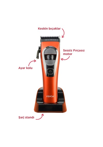 Fenda Saç Ve Sakal Kesme Makinesi Seti Turuncu Fndsacksset012