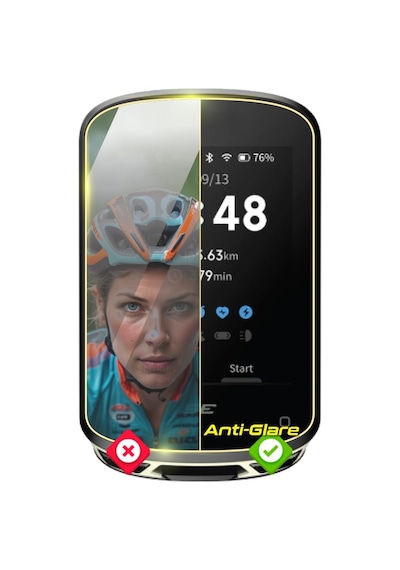 Ayrex Magene C506 - C506se Smart Navigation Gps Bisiklet Bilgisayarı İçin Ipg Anti-glare Parlama Önleyici Mat Ekran K Diğer