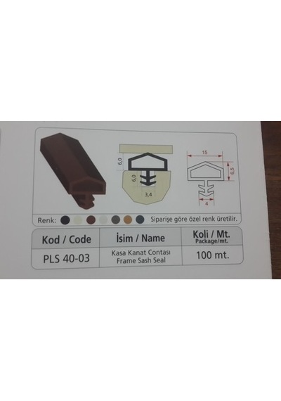 5 m Kapı Fitili-Plastik Kasa Kanat Contası Plastic Frame Sash Seals