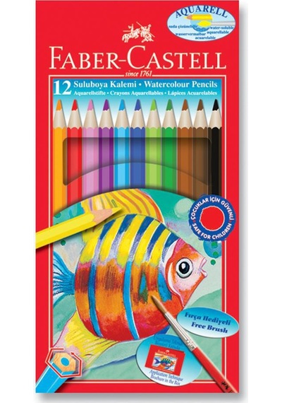 Faber-castell Suluboya Kalemi 12 Renk