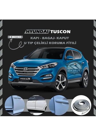Hyundai Tuscon Oto Araç Kapı Koruma Fitili 5 Metre Parlak Gri Renk