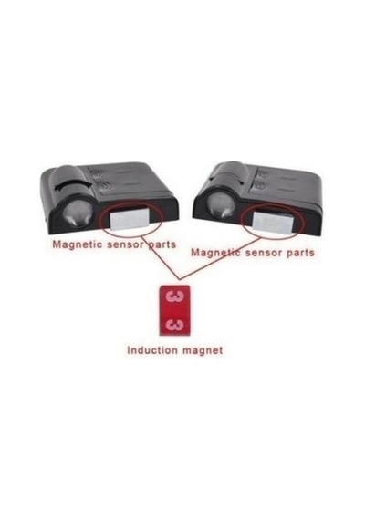 OtoÇizgi Nissan Araçlar için Pilli Yapıştırmalı Kapı Altı Led Logo 2 Adet OtoÇizgi