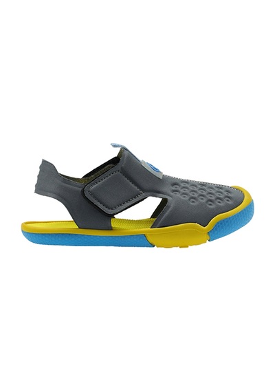 Panço Unisex Çocuk Cırt Cırtlı Gri Sandalet