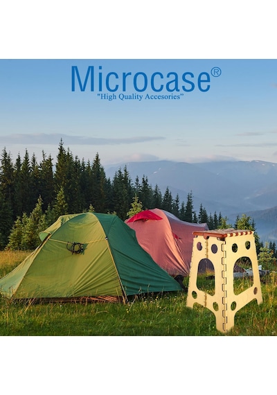 Taşınabilir Katlanır Portatif 2 No Kamp Sandalyesi Tabure 35,5cm X 34cm Al3887 Krem