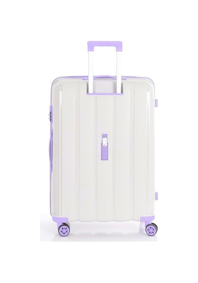 Mçs 3lü Set Kırılmaz Silikon Seyahat Valizi Bavulu V305 Kemik Lila Bej