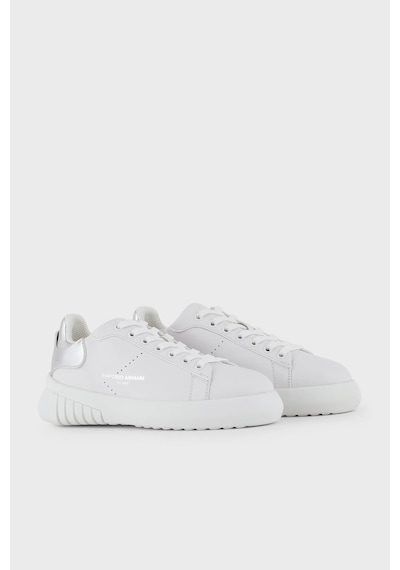 Emporio Armani  Bayan Ayakkabı X3X187 XN850 M696 BEYAZ-GÜMÜŞ Gümüş