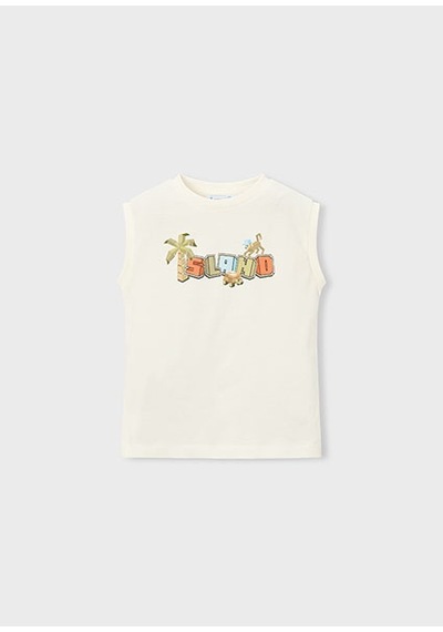Mayoral Erkek Çocuk Kolsuz T-shirt -03085 KREM