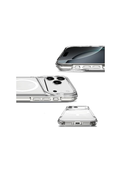 Apple Uyumlu iPhone 17 Pro Max Kılıf Mkst M-safe Şarj Özellikli T-max M-safe Kapak - Şeffaf Şeffaf