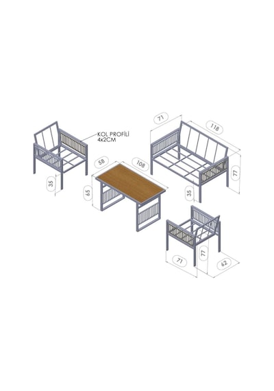 Ard & Garden Magnolia 211 Masa Cappuccino Bahçe Mobilyası Şık Ve Konforlu Balkon Koltuk Oturma Seti Cappiccino Ard & Garden Magnolia 211 Masa Cappuccino Bahçe Mobilyası Şık Ve Konforlu Balkon Koltuk Oturma Seti Cappiccino