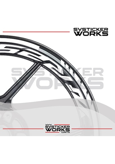 Yamaha Yzf-r25 Jant Sticker Dış Ve İç Set Sticker Jant Şeridi Beyaz