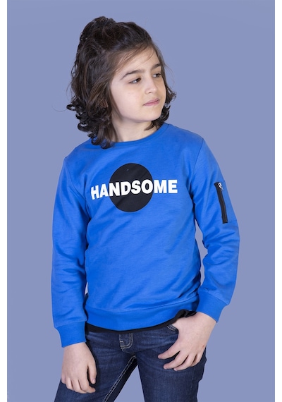 Toontoy Kids Toontoy Erkek Çocuk Handsome Baskılı Sweatshirt Saks