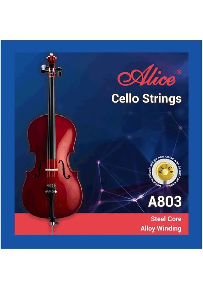 Alice A803-3 Tek Çello Sol G Teli Derin Ve Sıcak Ton Karakteri Çello Sesini Tamamlayan Zengin Harmonikler