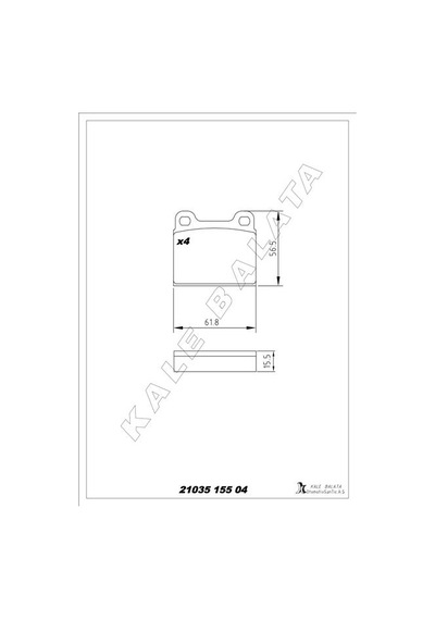 Kale 21035 155 04 Ans Kd13 Fren Balatası Arka Mercedes W114 W115 W116 W126 W123 W463 A0014200620 -