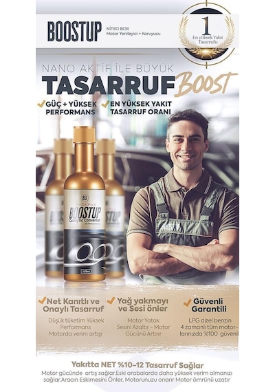Boostup Nitro Tekli Bor Motor Yenileyici Koruyucu Onarıcı 200Ml