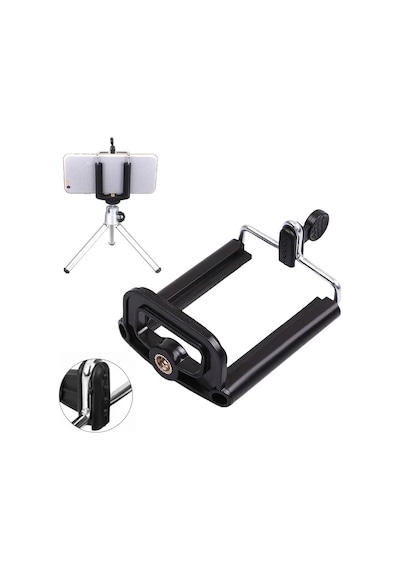 Telefon Tutucu Başlık, Tripod Başlığı, 360 Dönebilen Metal Tripod Mafsalı, Cep Telefon Tutucu, İphone, , , Uyumlu, Evrensel Tüm Telefonlara Uyumlu Kit
