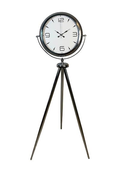 Büro Ev Ofis Dekoru İçin 150x45cm Krom Metal Legacy Tripod Ayaklı Saat Diğer
