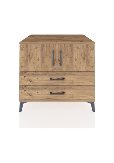 Kronos Şifonyer 2 Raflı 2 Çekmeceli 2 Kapaklı 88x59x80 Çam-çam Çam