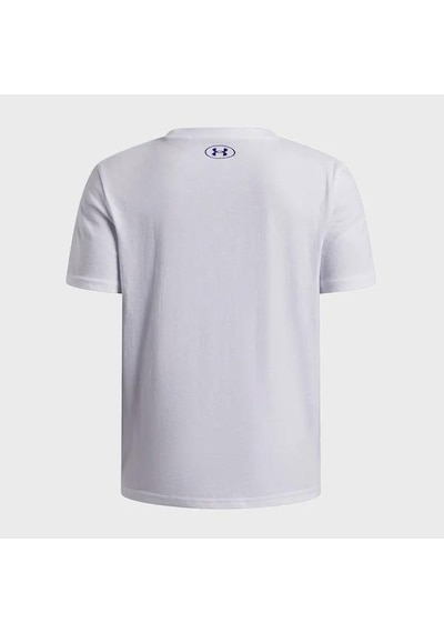 Under Armour Blur Logo Erkek Çocuk Beyaz Polo Yaka Tişört