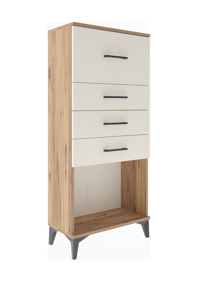 Arges Dolap 4 Çekmeceli 60x30x134 Çam-aytaşı Atlas Çam