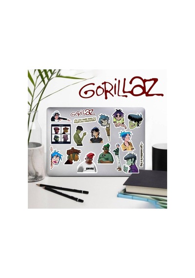 Gorillaz Macbook Notebook Tablet Telefon Ajanda Laptop Defter Sticker Seti
