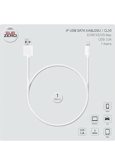 Subzero Cl10 Apple iPhone Uyumlu Şarj / Data Kablosu