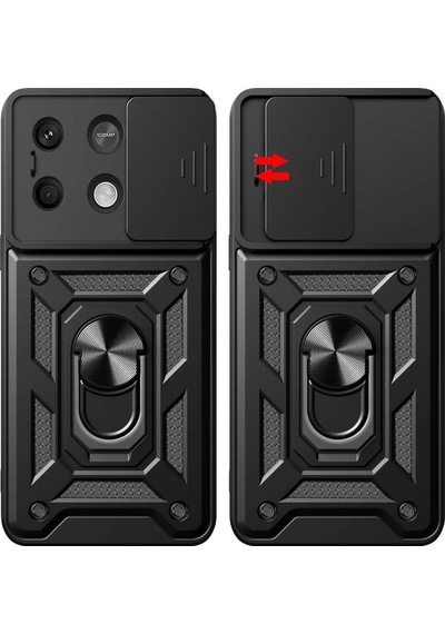 Xiaomi Poco X6 Pro Kılıf Pars Lens Yüzüklü Silikon Yeşil