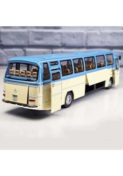 1:43 Ölçek Mercedes Benz O302 Otobüs Mavi/bej
