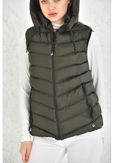Wapp Unisex Haki Mikro Jel Dolgu Çıkarılabilen Fermuarlı Kapü Çok Renkli Wapp Unisex Haki Mikro Jel Dolgu Çıkarılabilen Fermuarlı Kapü Çok Renkli