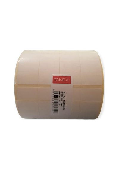 Tanex Eco Termal Etiket 20x40 Bitişik 4 Lu 25mm 4000 Adet/rl 50