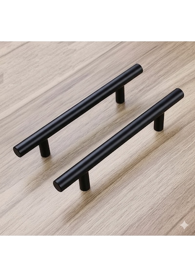10 Adet Keijo Siyah 128mm Paslanmaz Kulp Mobilya, Dolap Kulbu, Kulp Modeli Mat Siyah