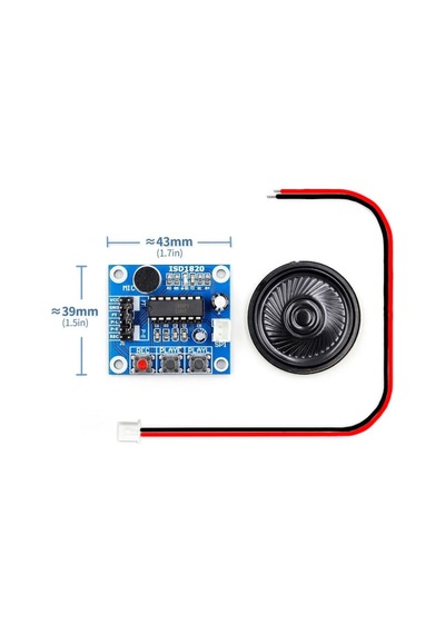 Isd1820 Ses Kayıt Modülü Ses Çalma Modülü 8ohm 0.5w