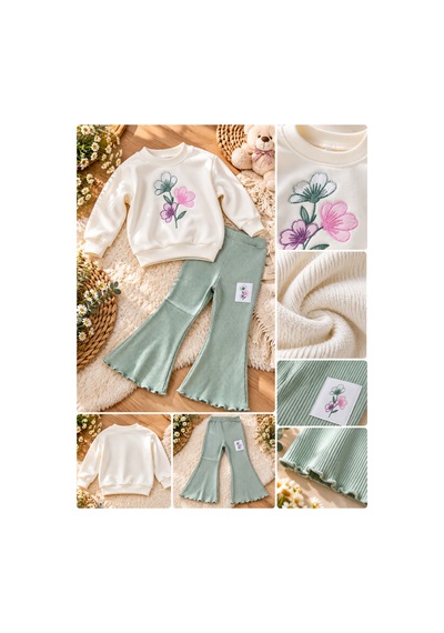 Uğur Bebe Kız Çocuk Boncuk İşlemeli Çiçekli 2 Li Takım Sweatshirt İspanyol Paça Yeşil Ribanalı Tayt Lı Takım Günlük Şık Kombin Ekru Yeşil Ekru Yeşil Uğur Bebe Kız Çocuk Boncuk İşlemeli Çiçekli 2 Li Takım Sweatshirt İspanyol Paça Yeşil Ribanalı Tayt Lı Takım Günlük Şık Kombin Ekru Yeşil Ekru Yeşil