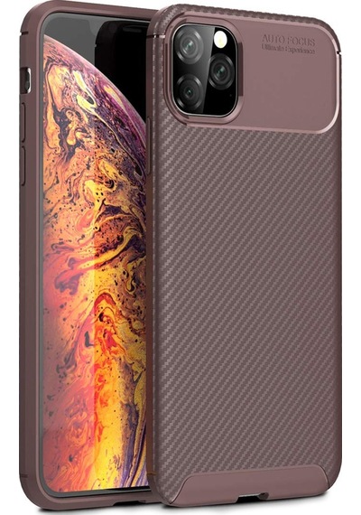 Apple Uyumlu  iPhone 11 Pro Max Kilif Karbon Tasarim Negro Silikon Kapak 403232545