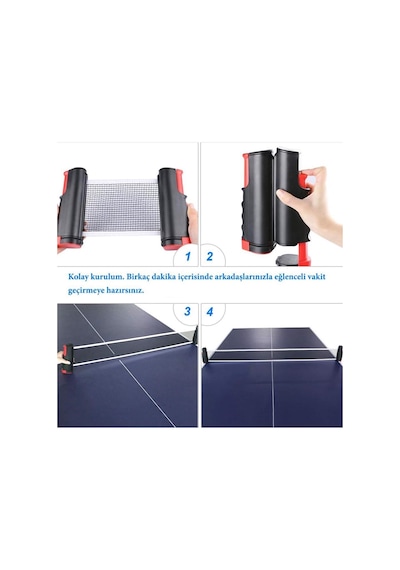 Teleskopik Taşınabilir Kaymaz Ping Pong Masa Tenisi Filesi Aparatı 5680 Acid Yeşili