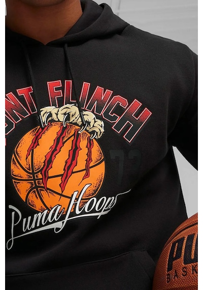 Puma Graphic Booster Erkek Kapüşonlu Sweat 62481201 Siyah