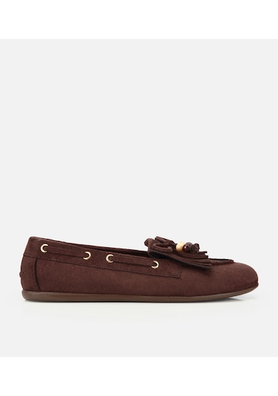 Hotiç Kadın Kahverengi Süet Fiyonk Detaylı Bağcıklı Loafer 01ayy323750a480 01ayy323750a480