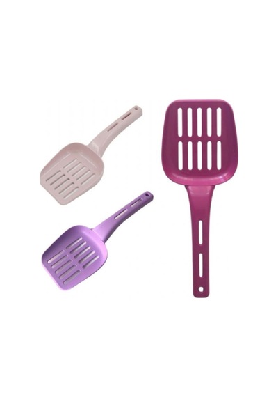 1 Adet Plastik Kedi Kumu Küreği Süzgeçli Ergonomik Saplı