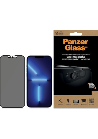 Panzerglass Camslider Apple Uyumlu iPhone 13 Pro Max Köşeden Tam Koruma Gizli/hayalet Çerçeve Aparatlı Ekran Koruyucu