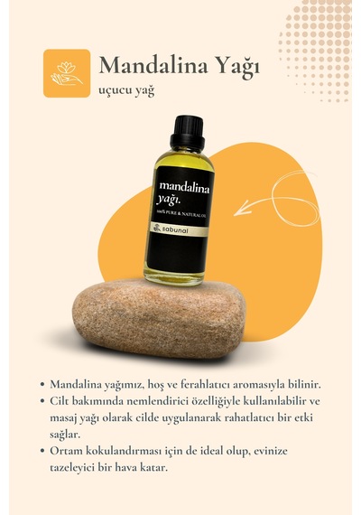 Sabunal Mandalina Yağı 100 ML Aromaterapi Ve Cilt Bakım Yağı