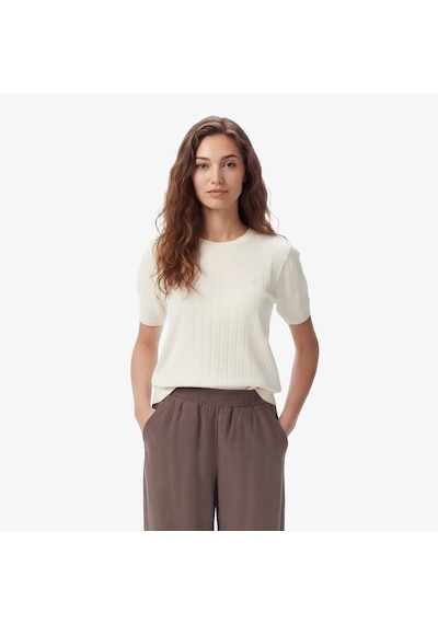 Nautica Kadın Krem Slim Fit Trikodüz65s113t