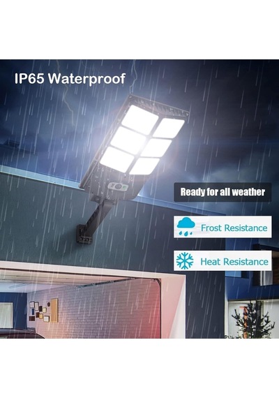 180w Güneş Enerjili Led Sokak Lambası/ Su Geçirmez, Sensörlü, Kumandalı