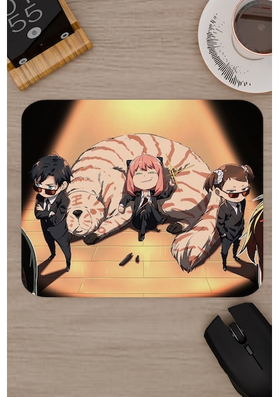 Spy Family Anime V4 - 22x18 Gaming Kauçuk Kaymaz Taban Mouse Pad Fare Altlığı