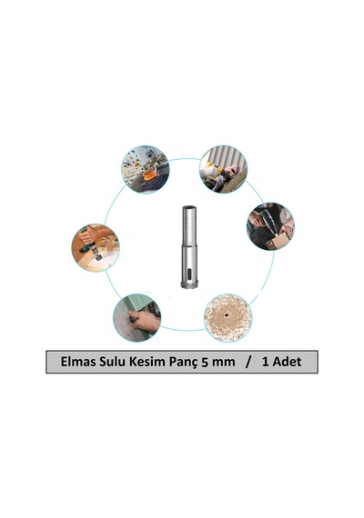 Venoa Cam Mermer Granit Fayans Delici Panç Seti Sulu Kesim 5 Mm