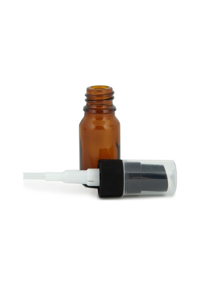 24, Kehribar, 10 Ml 1/3 Oz Cam Şişe, Siyah İnce Sis Spreyi