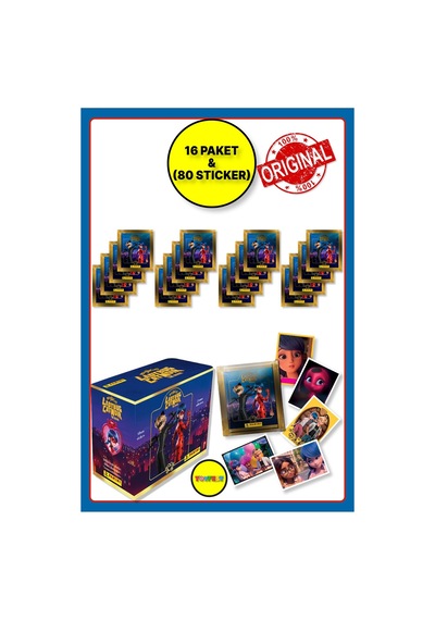 Panini Miraculous Mucize Uğur Böceği Sticker Çıkartma - 16 Paket 80 Adet Sticker