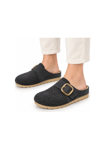 Stepmark Lugano Tokalı Keçe Dokulu Kapalı Burun Kadın Ev Terliği Kahverengi Stepmark Lugano Tokalı Keçe Dokulu Kapalı Burun Kadın Ev Terliği Kahverengi