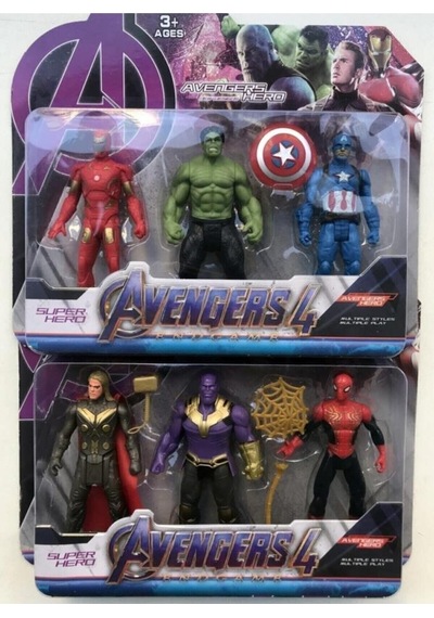 Avengers Süper Kahraman Aksesuarlı Figürler 6 Lı